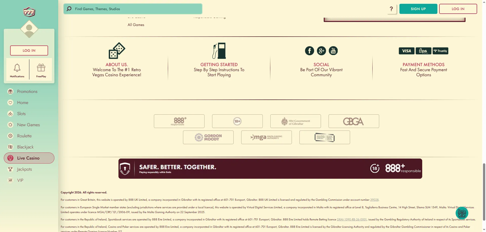 777 Casino deposit and withdrawal methods — Skrill, Neteller, Visa, PayPal